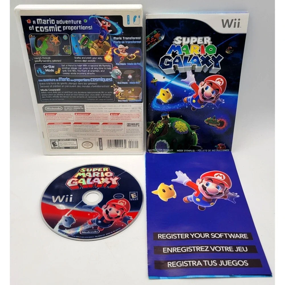 Super Mario Galaxy Nintendo Wii CIB COMPLETE IN‎ BOX